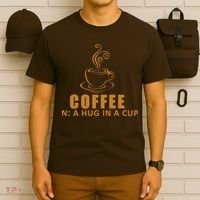 Coffee Hug In A Cup Funny T-Shirt thumb 6