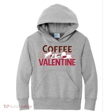 Coffee Is My Valentine Kids Hoodie