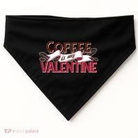 Coffee Is My Valentine USA-Made Doggie Bandana thumb 0