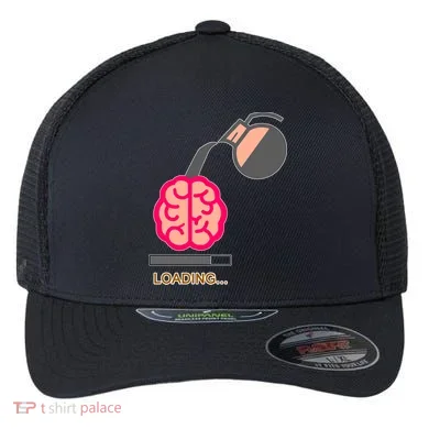 Coffee Loading Brain Flexfit Unipanel Trucker Cap