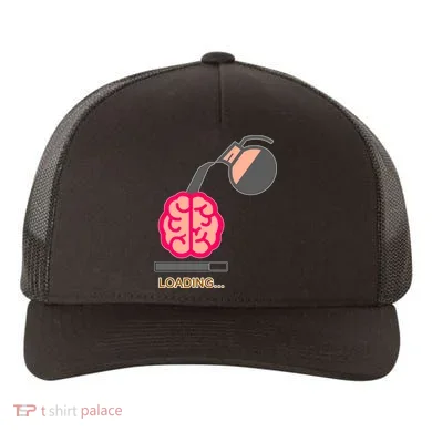 Coffee Loading Brain Yupoong Adult 5-Panel Trucker Hat