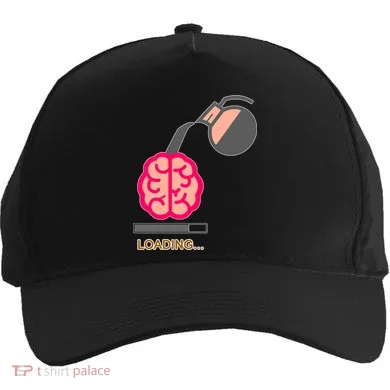 Coffee Loading Brain Five-Panel Snapback Cap