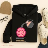 Coffee Loading Brain Hoodie thumb 4