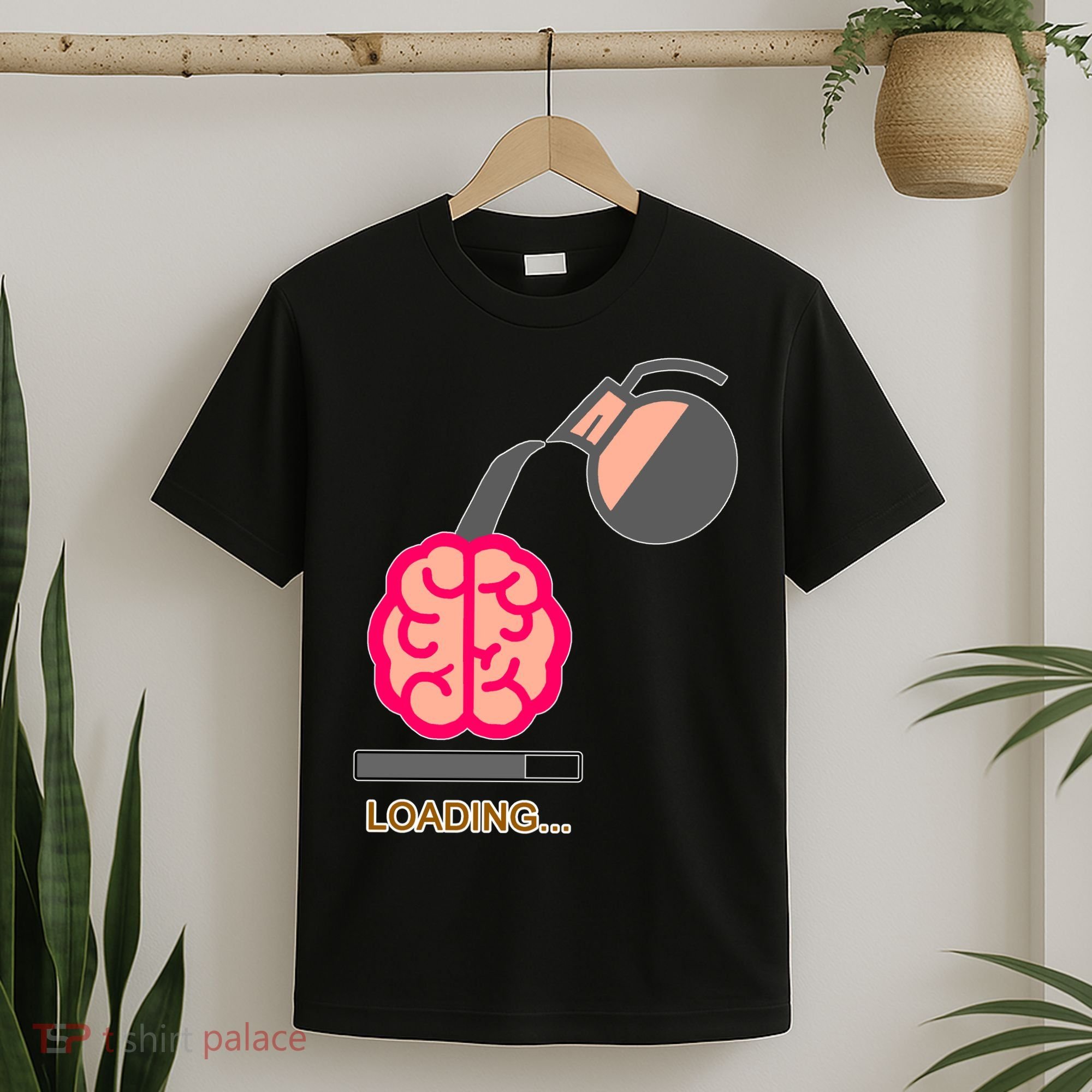 Coffee Loading Brain T-Shirt