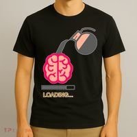 Coffee Loading Brain T-Shirt thumb 3
