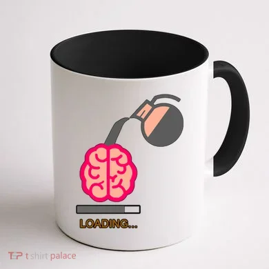 Coffee Loading Brain Coffee Mug back