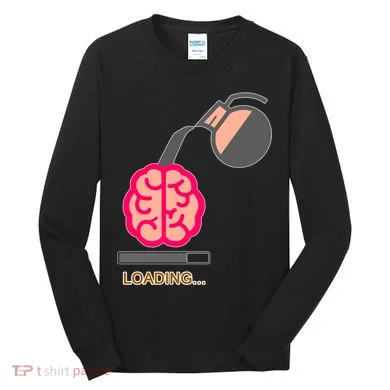 Coffee Loading Brain Tall Long Sleeve Shirt