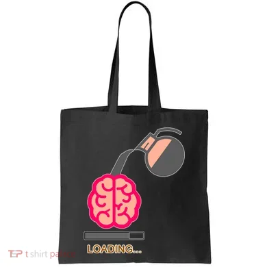 Coffee Loading Brain Tote Bag