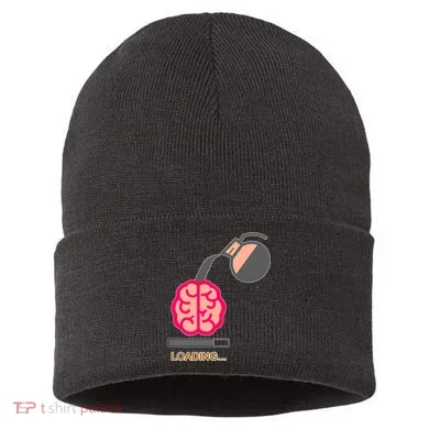 Coffee Loading Brain Sustainable Knit Beanie