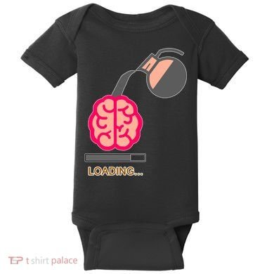 Coffee Loading Brain Baby Bodysuit