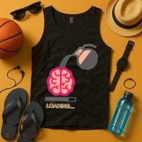 Coffee Loading Brain Tank Top thumb 4