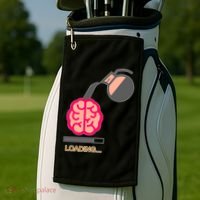 Coffee Loading Brain Golf Towel thumb 2