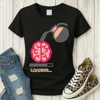 Coffee Loading Brain Women's T-Shirt thumb 3
