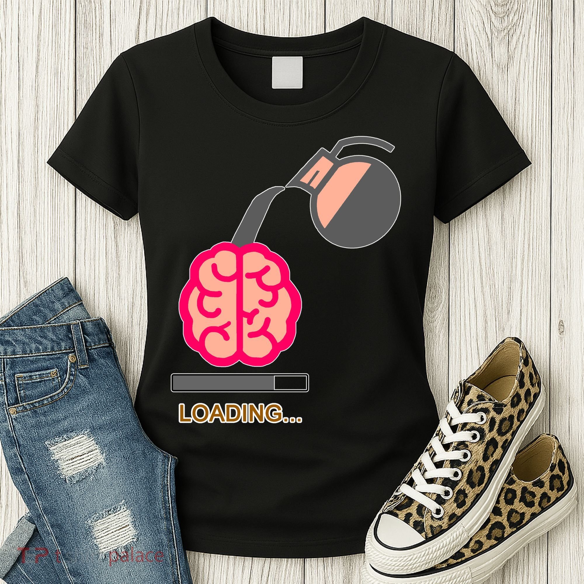 Coffee Loading Brain Women's T-Shirt