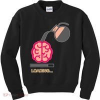 Coffee Loading Brain Kids Sweatshirt thumb 0