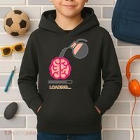Coffee Loading Brain Kids Hoodie thumb 2