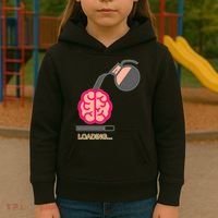 Coffee Loading Brain Kids Hoodie thumb 3