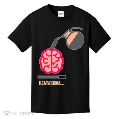 Coffee Loading Brain Kids T-Shirt