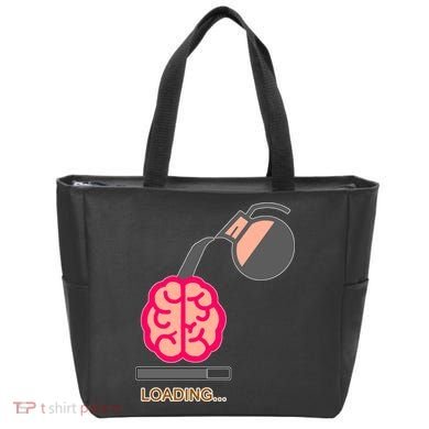 Coffee Loading Brain Tote Bag