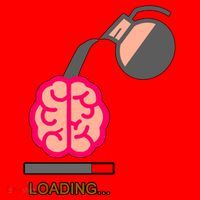 Coffee Loading Brain Santa Hat thumb 1