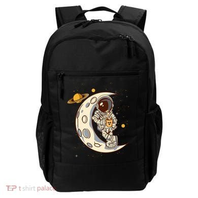 Coffee Loving Space Astronaut Moon Crest Backpack