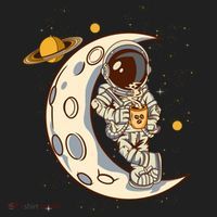 Coffee Loving Space Astronaut Moon Crest Tumbler thumb 3