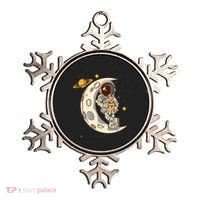 Coffee Loving Space Astronaut Moon Crest Ornament thumb 0