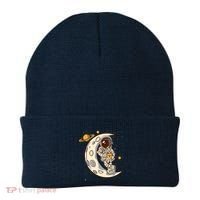 Coffee Loving Space Astronaut Moon Crest Beanie thumb 0