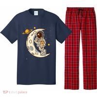 Coffee Loving Space Astronaut Moon Crest Pajama Set thumb 0