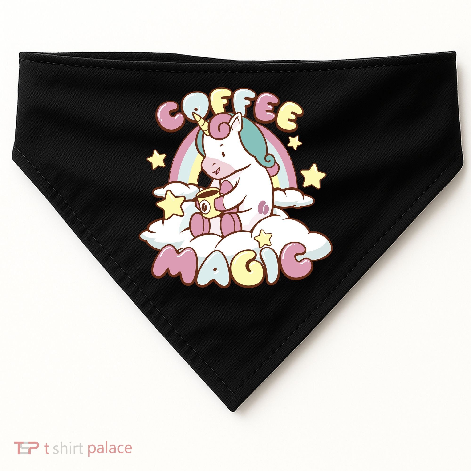 Coffee Magic Unicorn USA-Made Doggie Bandana