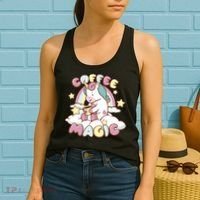 Coffee Magic Unicorn Women's Tank Top thumb 2