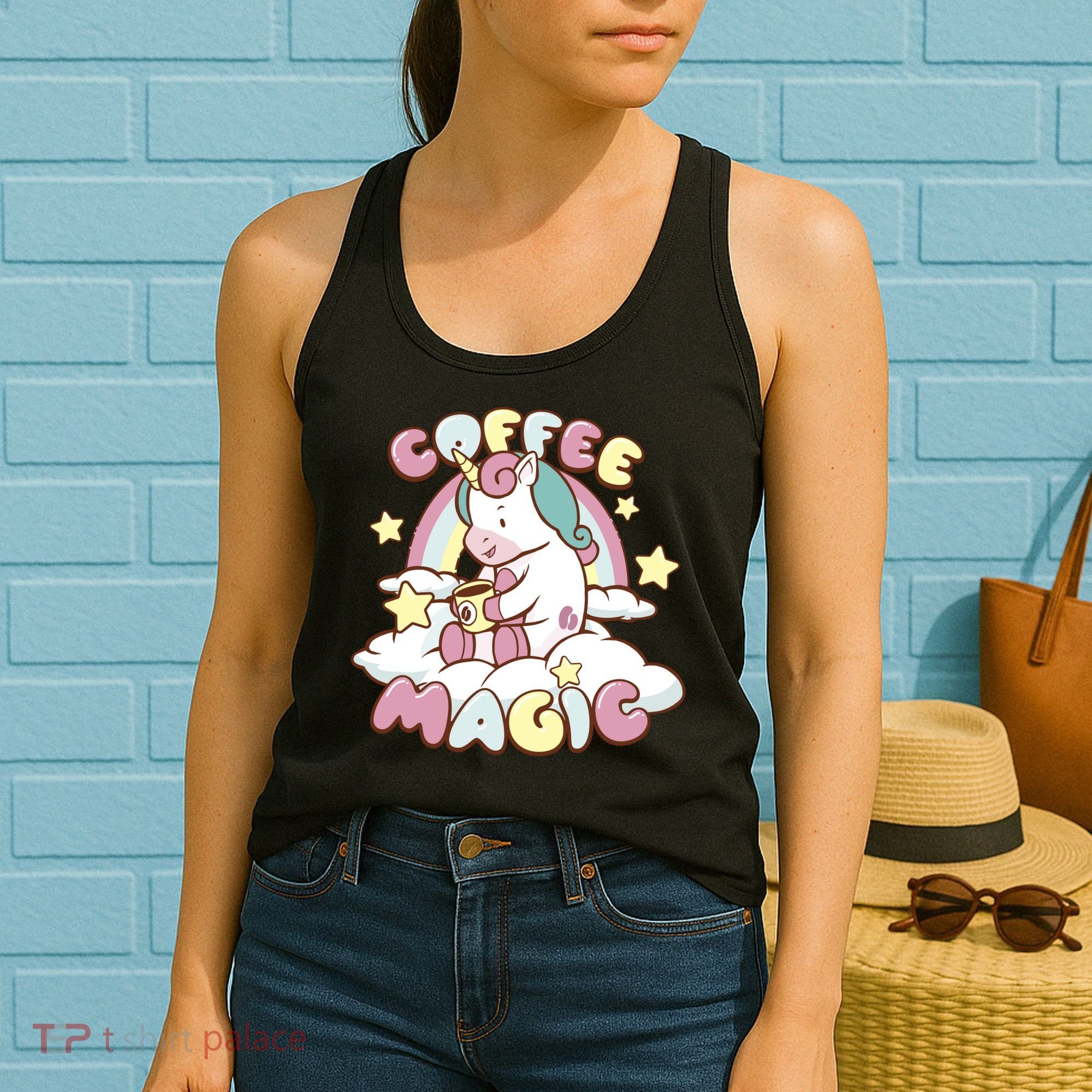 Coffee Magic Unicorn Women's Tank Top