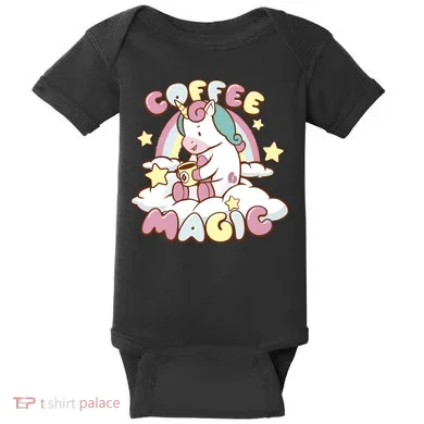 Coffee Magic Unicorn Baby Bodysuit