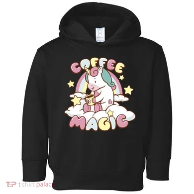 Coffee Magic Unicorn Toddler Hoodie