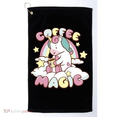 Coffee Magic Unicorn Golf Towel