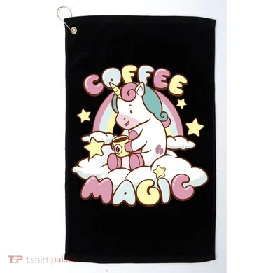 Coffee Magic Unicorn Golf Towel