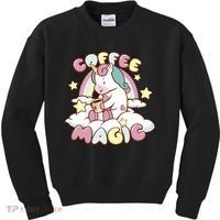 Coffee Magic Unicorn Kids Sweatshirt thumb 0