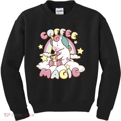 Coffee Magic Unicorn Kids Sweatshirt