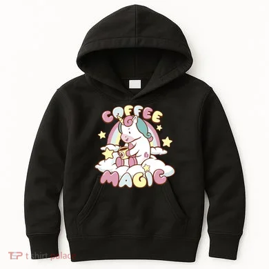 Coffee Magic Unicorn Kids Hoodie