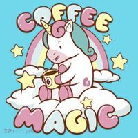 Coffee Magic Unicorn Kids Long Sleeve Shirt thumb 2