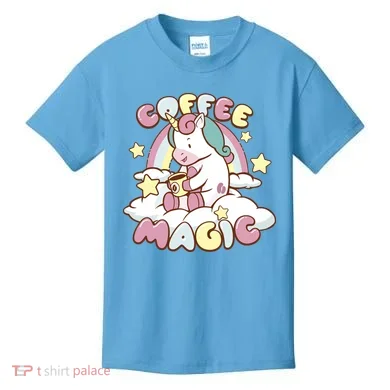 Coffee Magic Unicorn Kids T-Shirt