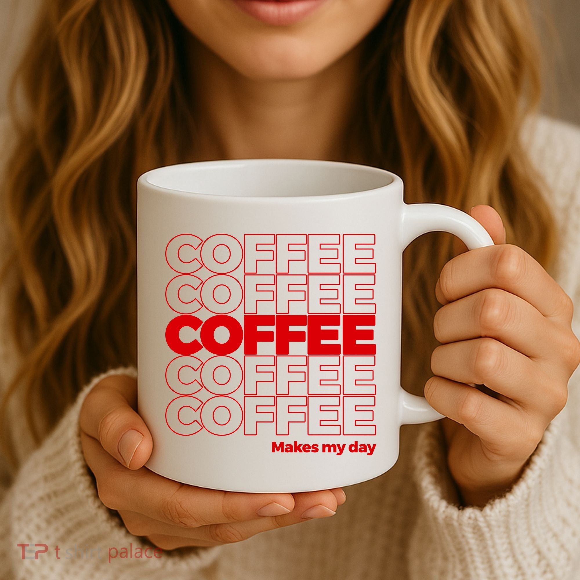 Coffee Makes My Day Thank You Bag Parody Coffee Mug