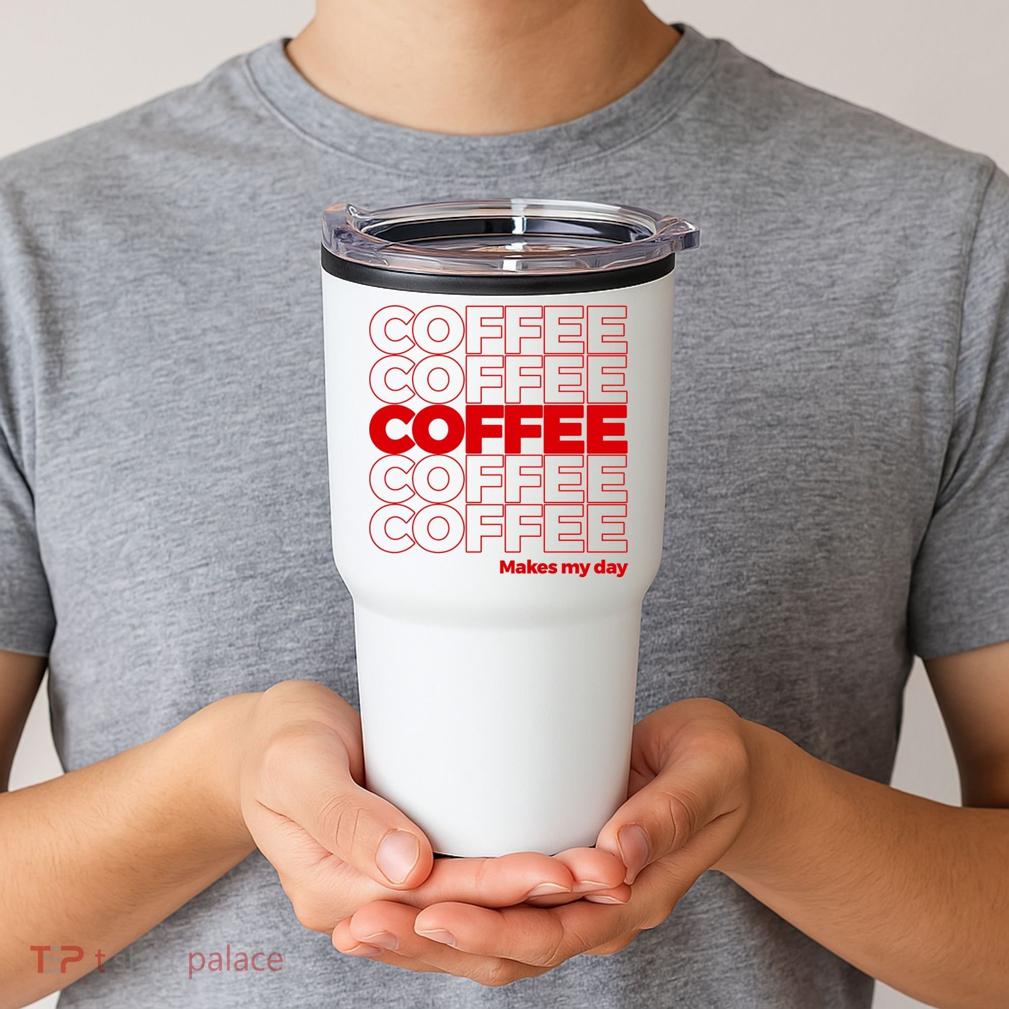Coffee Makes My Day Thank You Bag Parody Tumbler