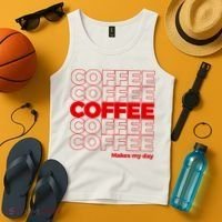 Coffee Makes My Day Thank You Bag Parody Tank Top thumb 4