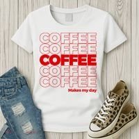 Coffee Makes My Day Thank You Bag Parody Women's T-Shirt thumb 3