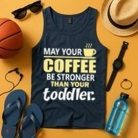 Coffee Mom - May Your Coffee Be Stronger Than Your Toddler Tank Top thumb 4