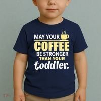 Coffee Mom - May Your Coffee Be Stronger Than Your Toddler Toddler T-Shirt thumb 2