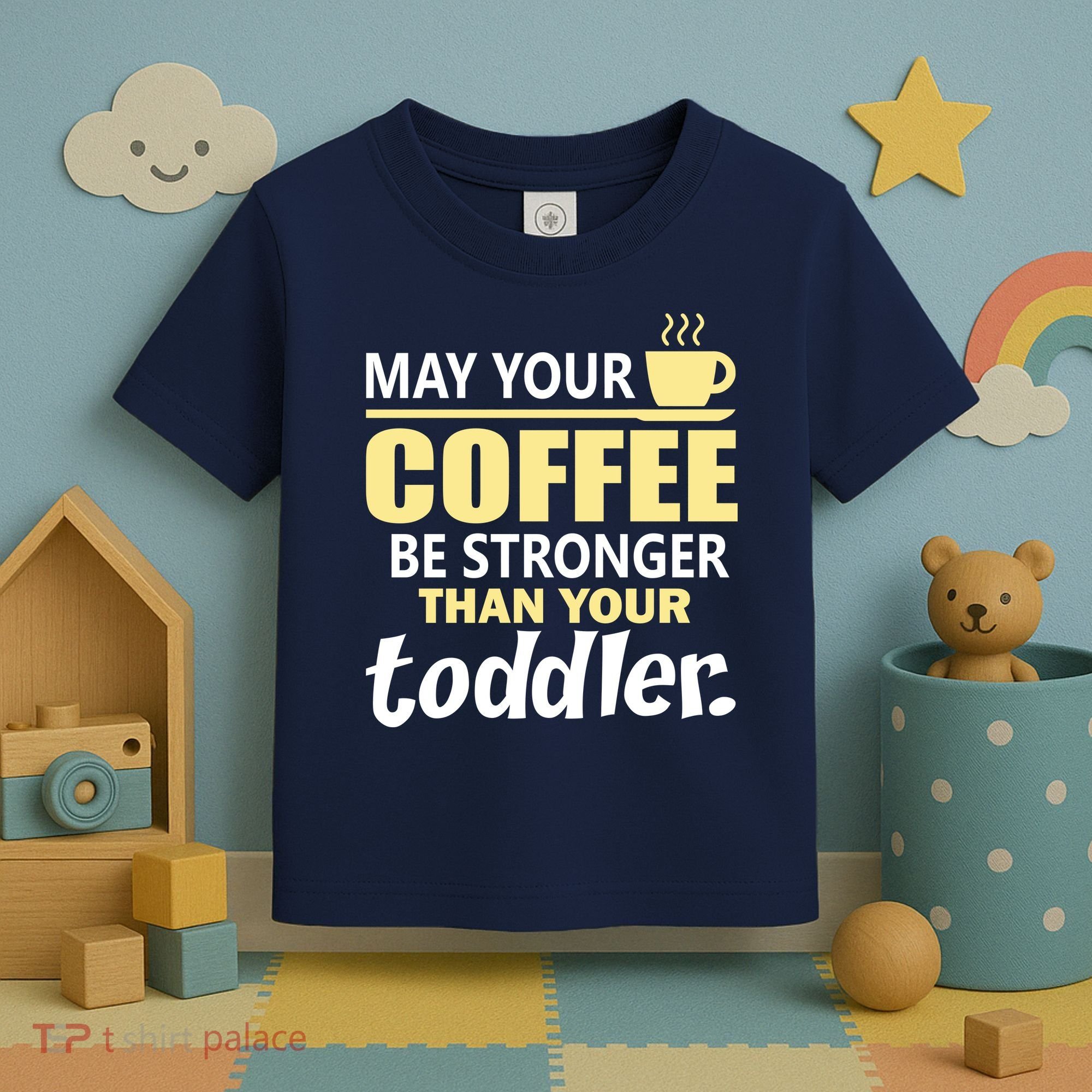 Coffee Mom - May Your Coffee Be Stronger Than Your Toddler Toddler T-Shirt