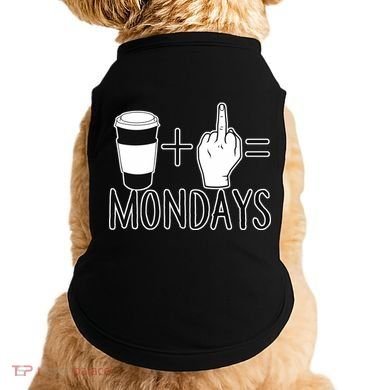 Coffee Plus Middle Finger Equals Monday Doggie Tank