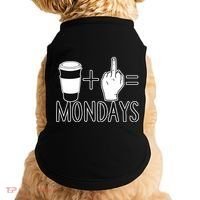 Coffee Plus Middle Finger Equals Monday Doggie Tank thumb 0